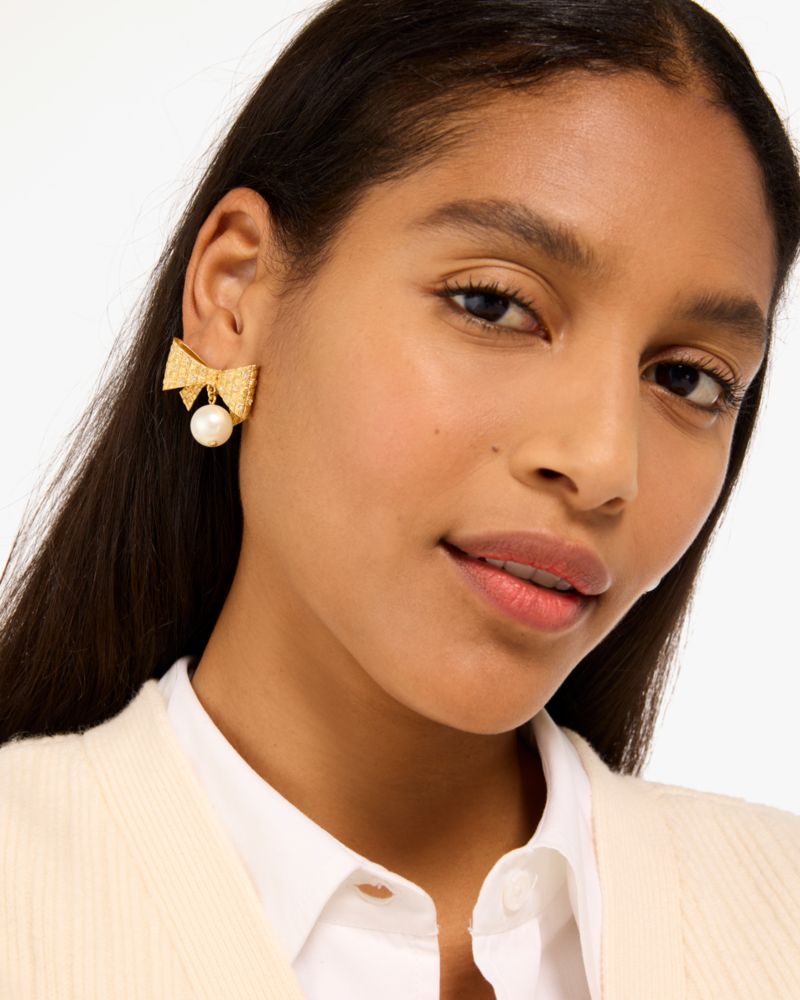 Kate Spade,Wrapped In A Bow Drop Earrings,