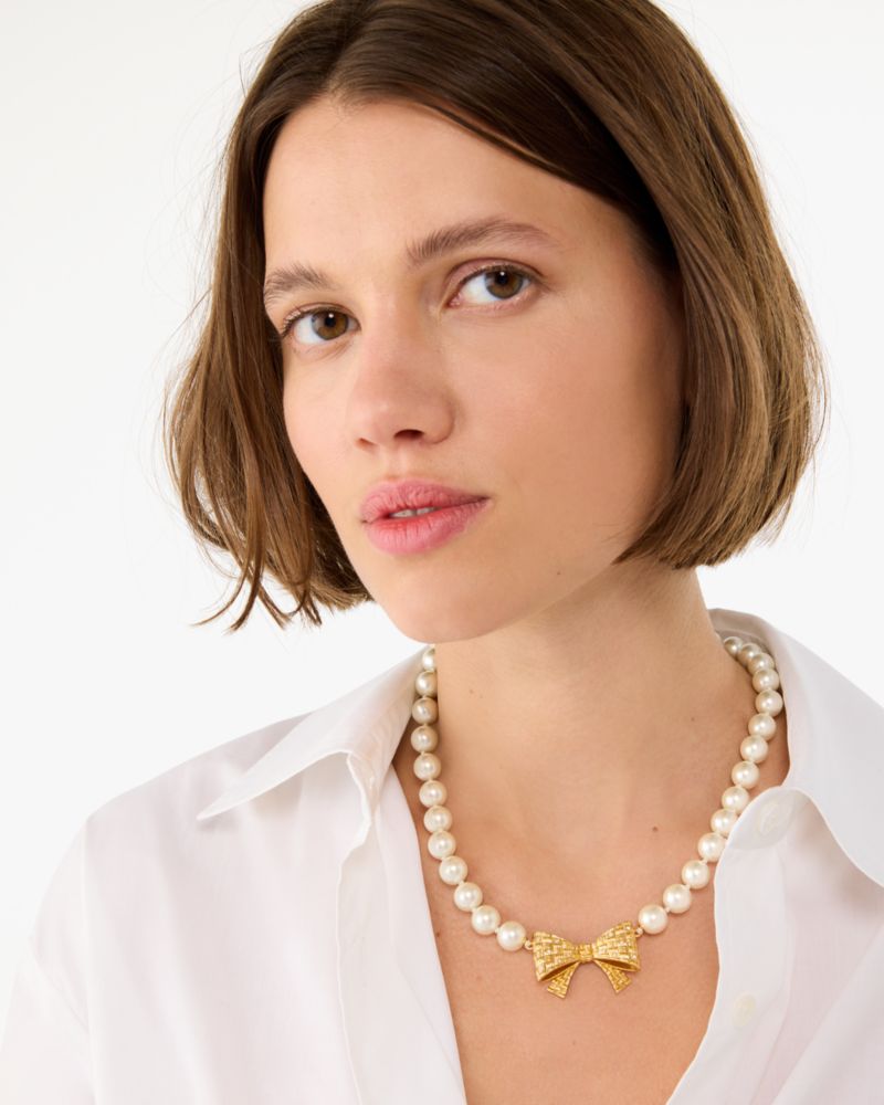 Kate Spade,Wrapped In A Bow Necklace,