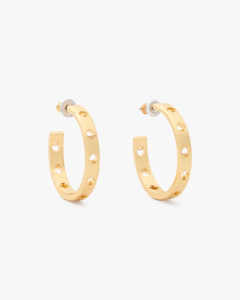 Kate Spade,Cut To The Chase Spade Hoops,