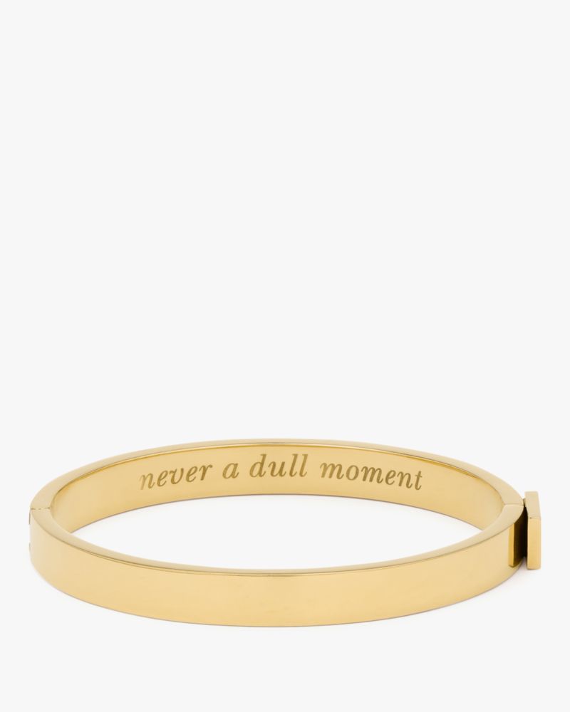 Kate Spade,Never A Dull Moment Idiom Bangle,Metal Material,Logo,Gold Plated,Casual,