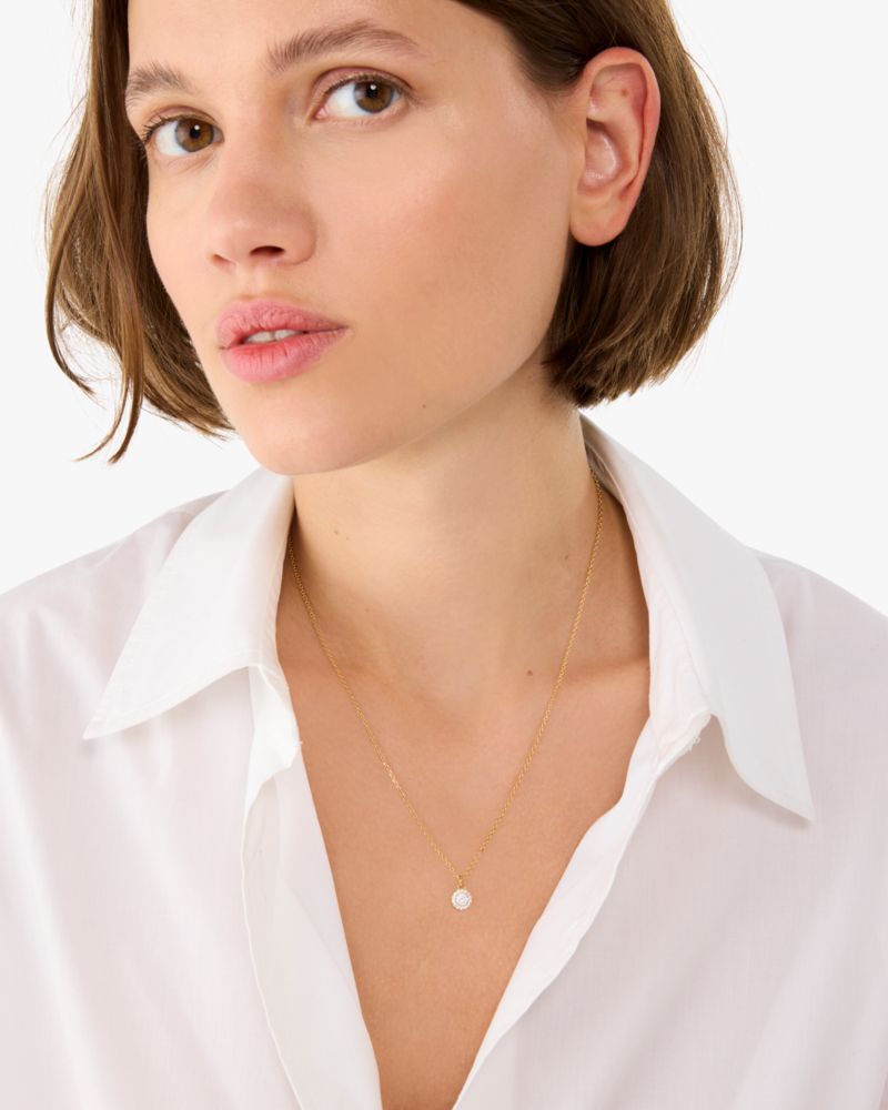 Kate Spade,You're A Gem Pave Halo Pendant,