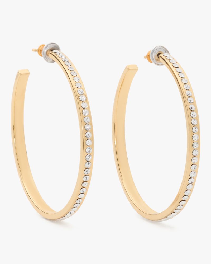 Kate Spade,Ring It Up Hoops,Clear