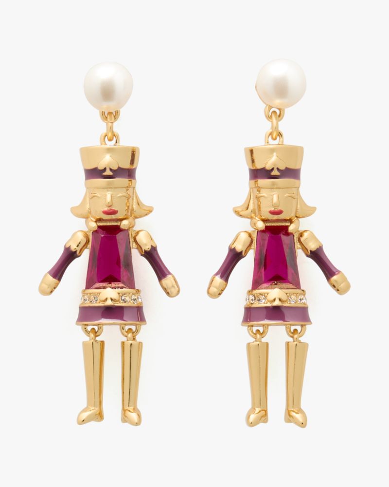 Kate Spade,Oh What Fun Nutcracker Earrings,