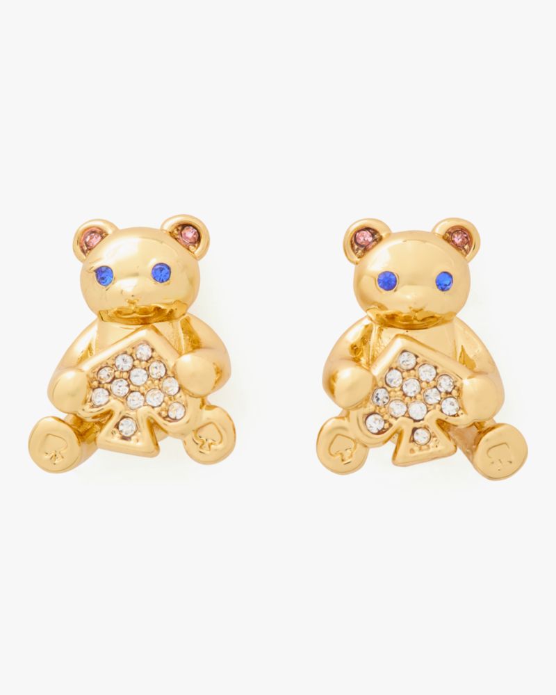 Kate Spade,Oh What Fun Spade Teddy Bear Studs,