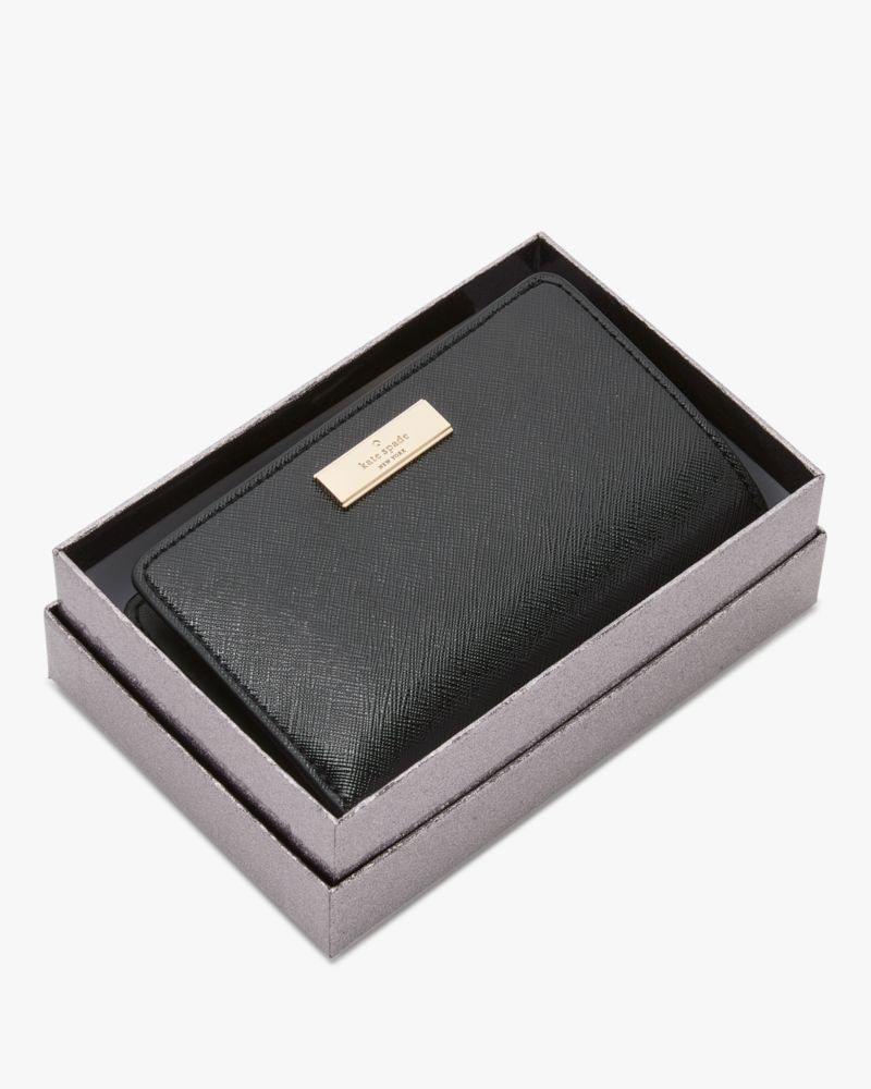 Kate spade black and white wallet sale