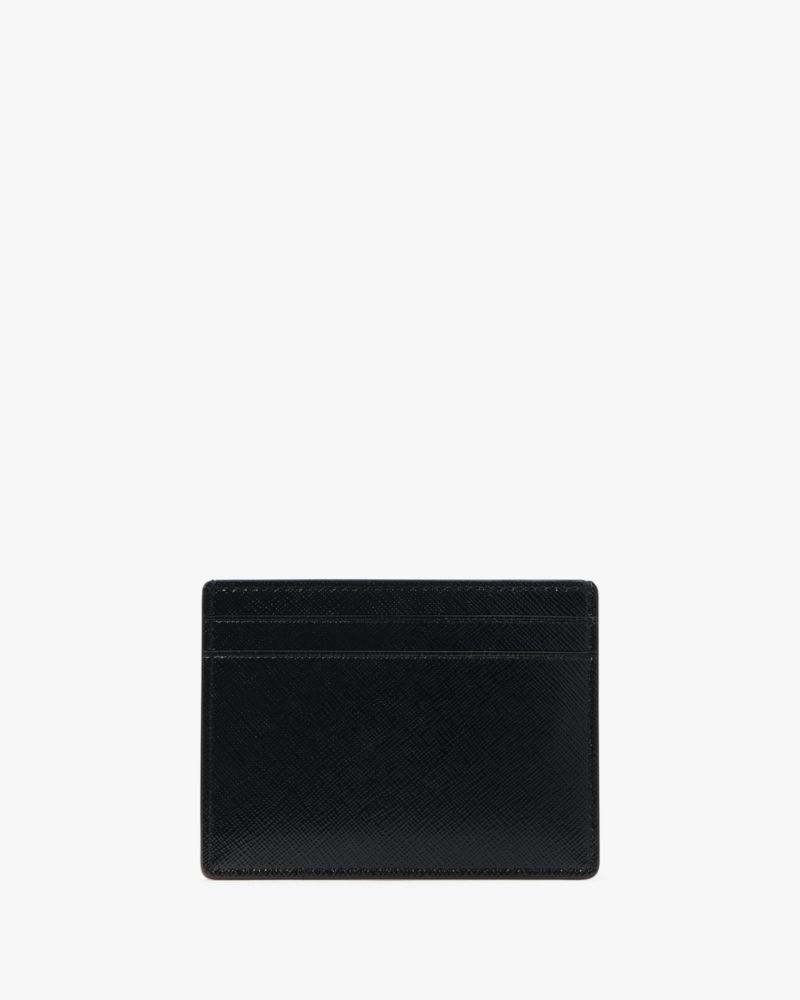 Kate Spade,Kenzie Boxed Small Cardholder,Card Case,PVC,Metal,Logo,Casual,Black