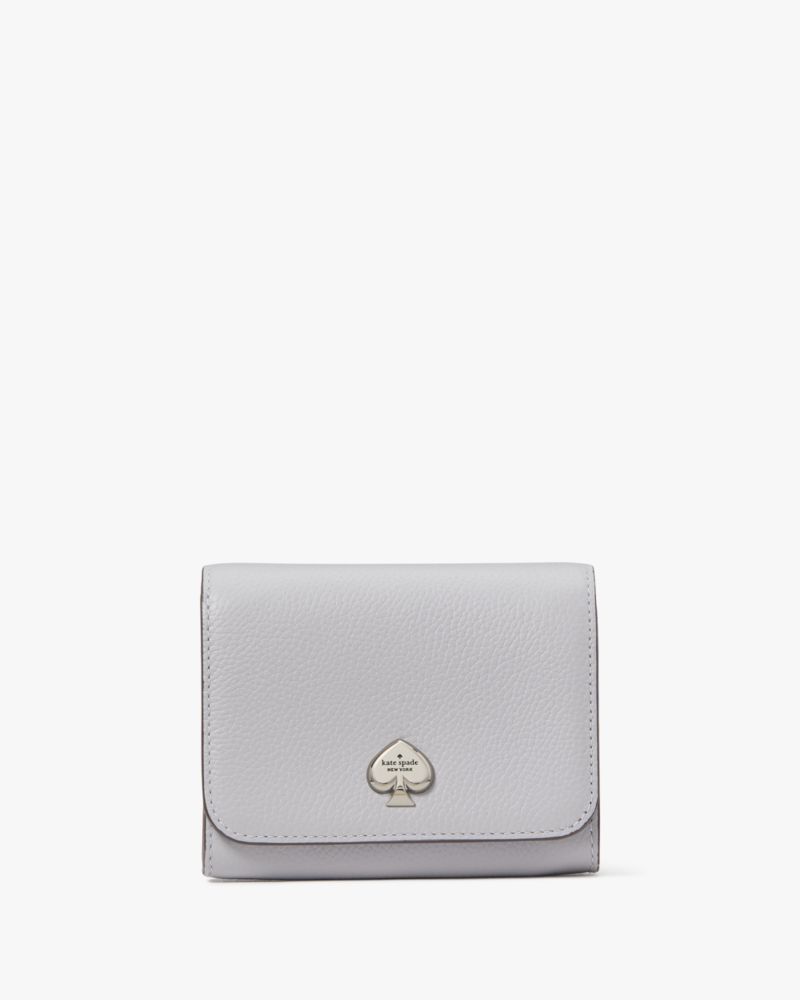 Designer Grey Leather Wallet Sale kate spade outlet