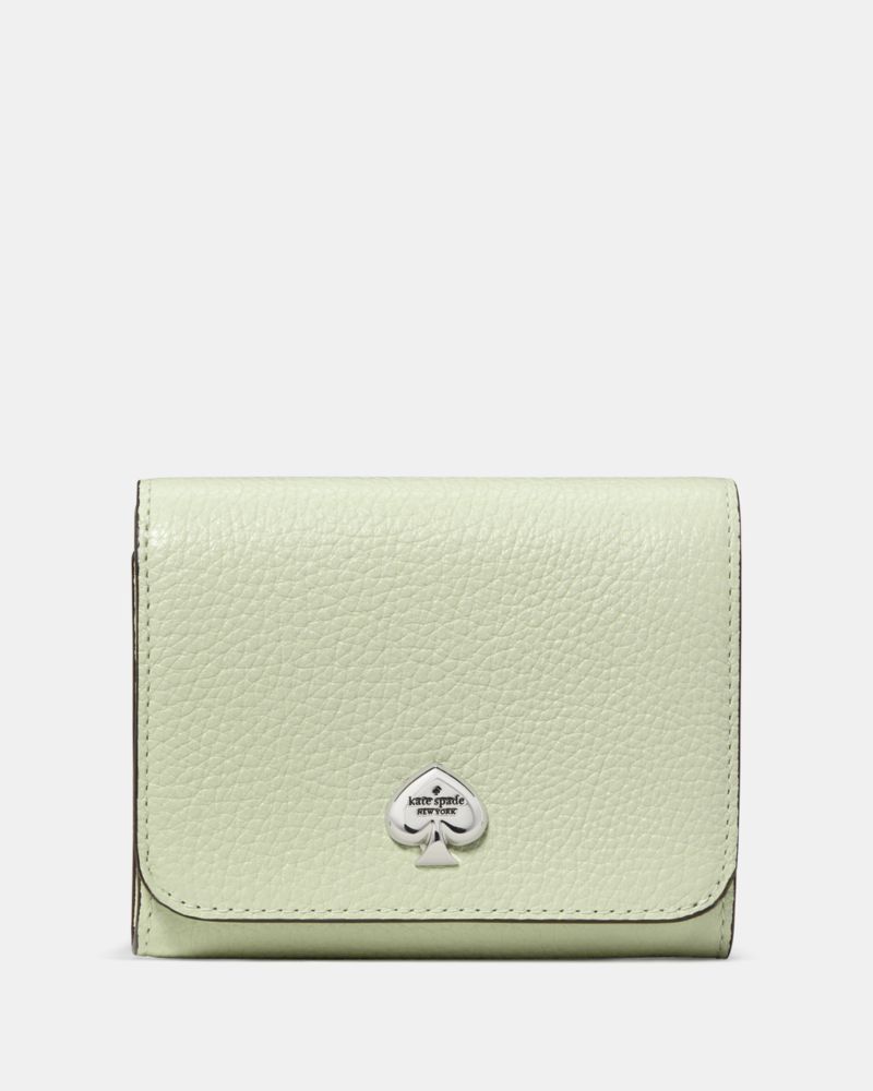 Kate Spade,ケイラ スモール Lジップ ウォレット,二つ折り・ミニ財布,ライムフロスティング