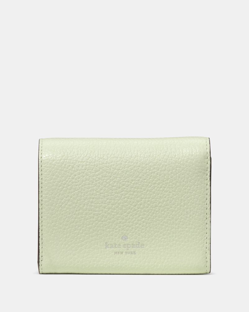 Kate Spade,Kayla Small L-Zip Wallet,Leather,Bi Fold,Metal Material,Metal, Logo,RFID-Blocking,Gold Metal,Casual, Mother's D...,