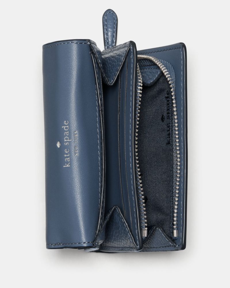 Kate Spade,ケイラ スモール Lジップ ウォレット,二つ折り・ミニ財布,トワイライトブルー