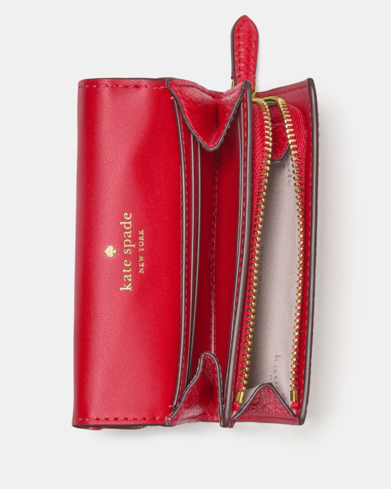 Kate Spade,ケイラ スモール Lジップ ウォレット,二つ折り・ミニ財布,パーフェクトチェリー