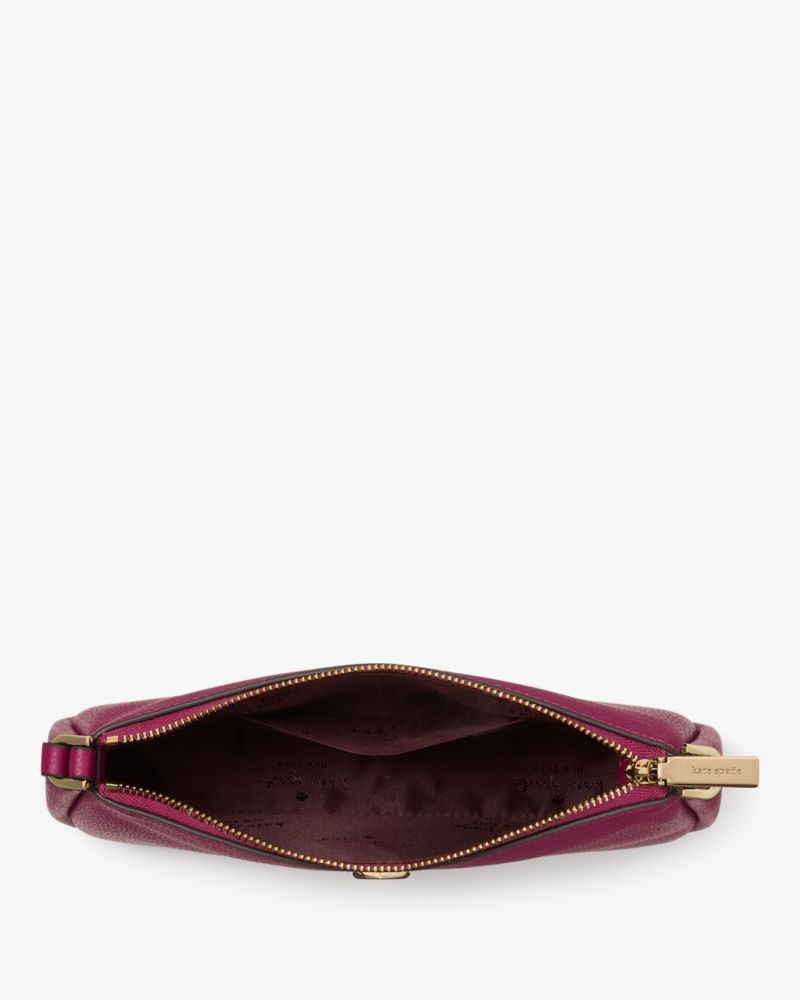 Kate Spade,Kayla Convertible Wristlet,Leather,Shoulder Bag,Metal Material,Logo,Metal,Casual,Maroon