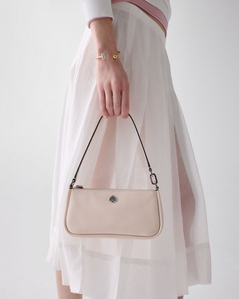 Kate Spade,Kayla Mini Bag,Leather,Shoulder Bag,Metal Material,Metal,Logo,Casual,Beige