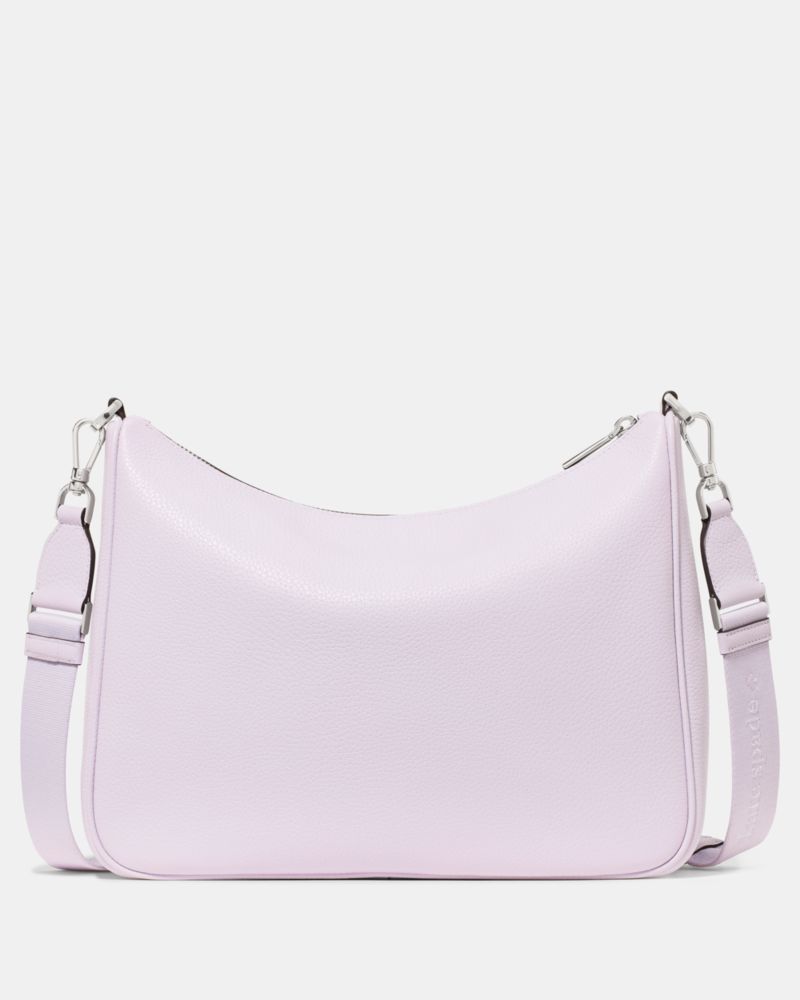Kate Spade,Emma Large Crossbody Bag,Crossbody,Coin,Logo,Metal,Stripe,Casual,Lavender