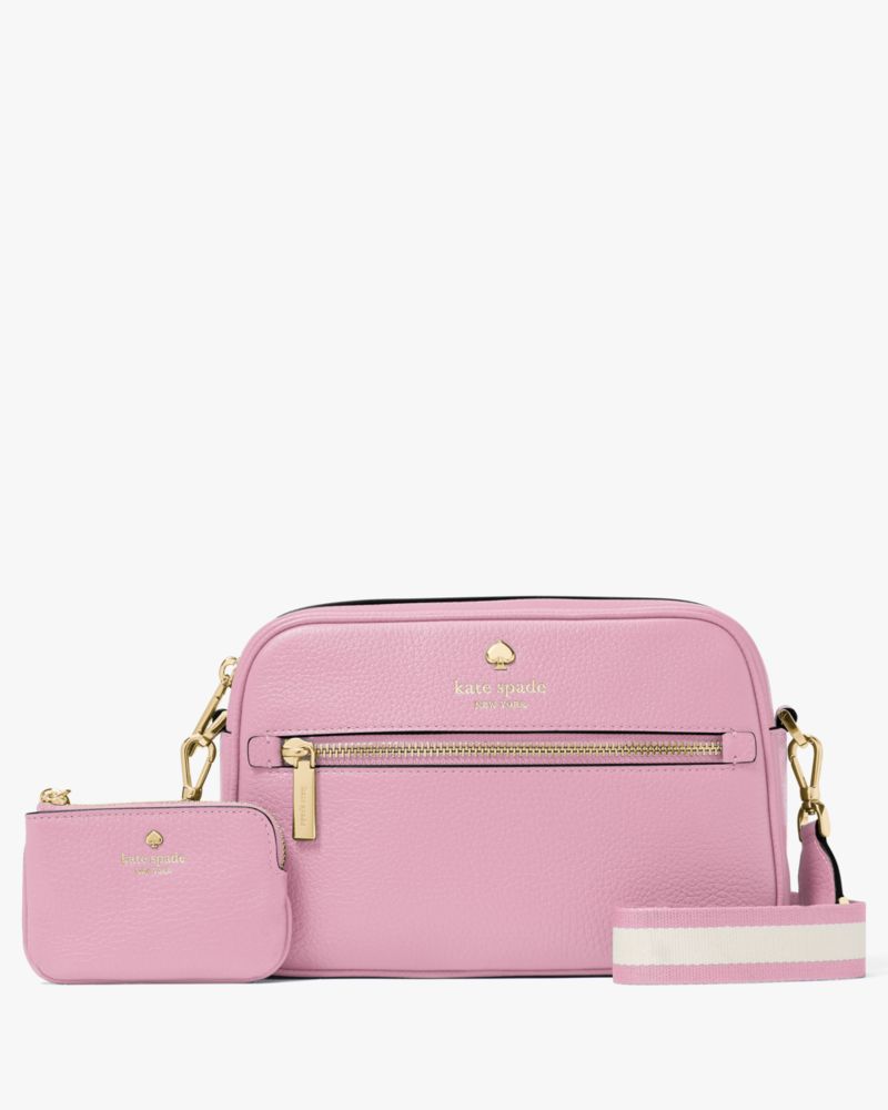 Kate Spade,Emma Pebbled Leather Small Camera Bag,