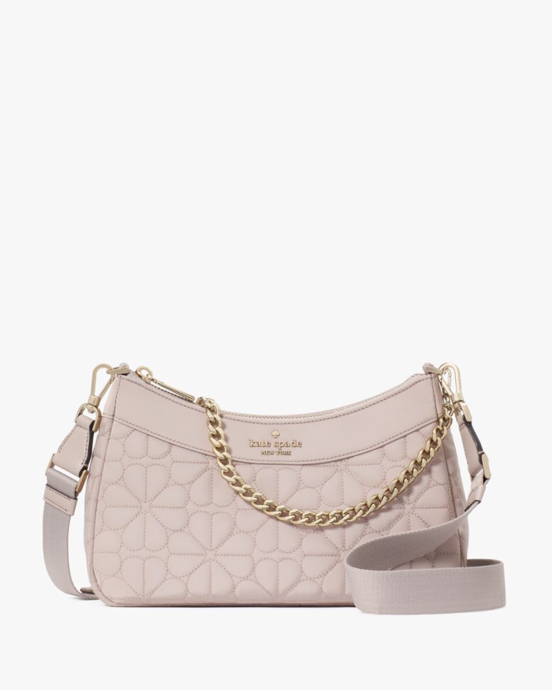 Spade Flower Quilted Medium Convertible Crossbody