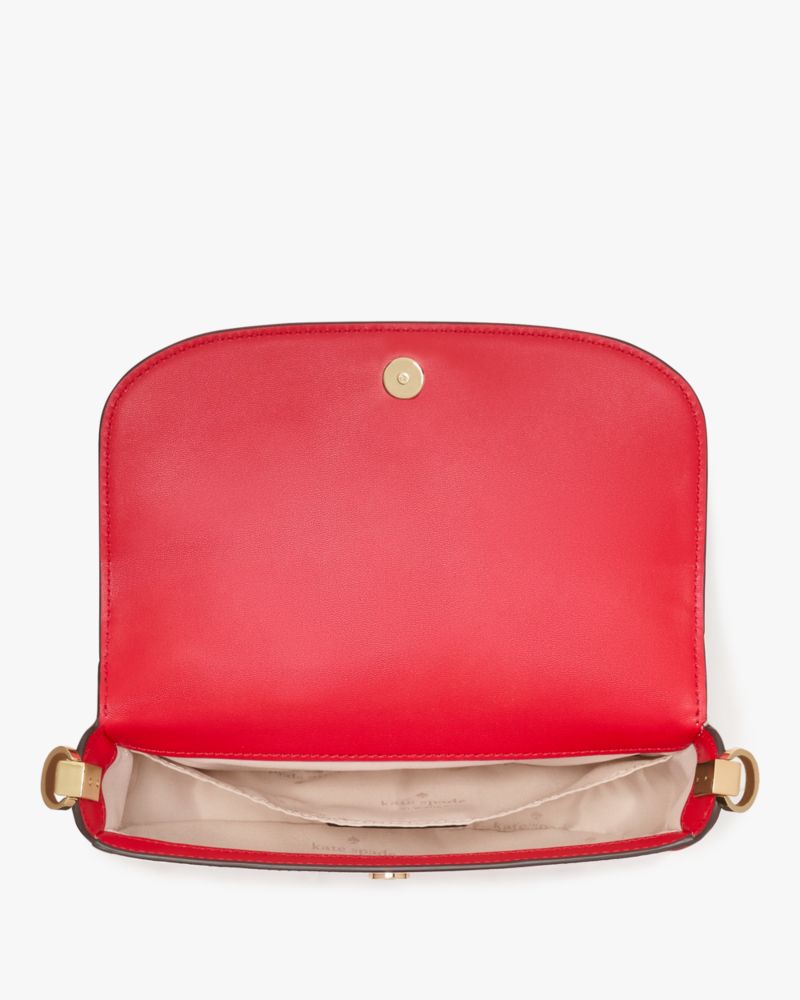 Kate Spade,Krista Patent Chain Crossbody,Crossbody,Metal,Day Party,Red