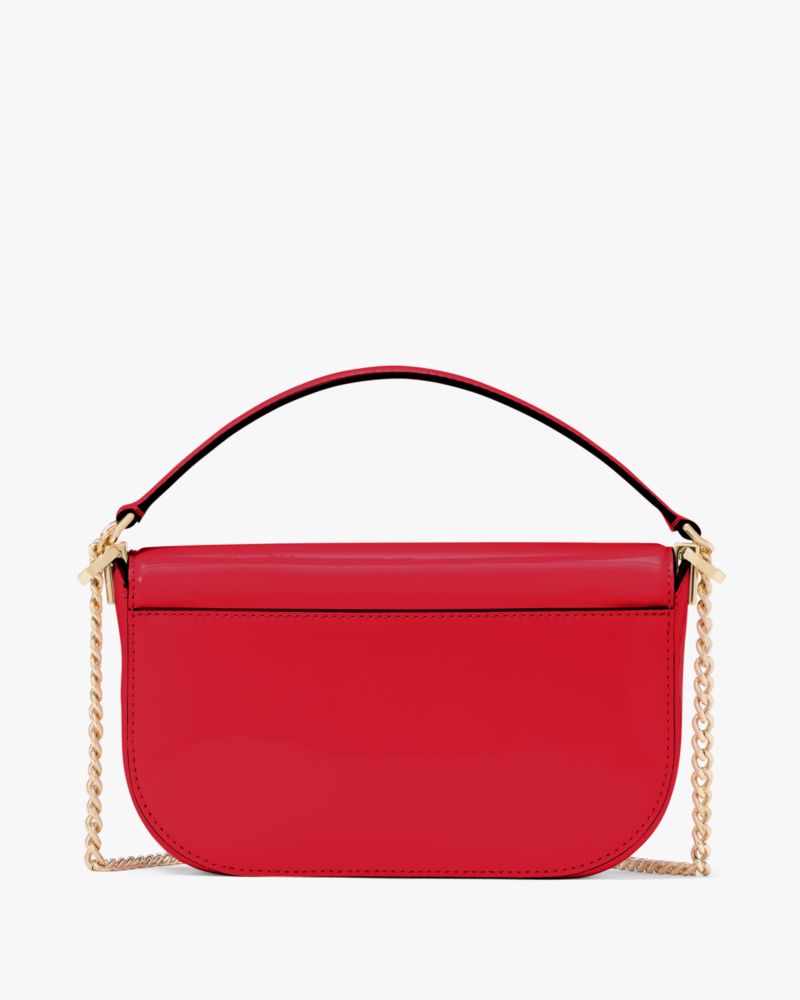 Kate Spade,Krista Patent Chain Crossbody,Crossbody,Metal,Day Party,Red