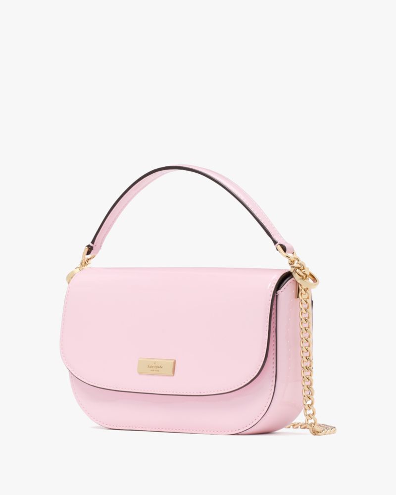 Kate Spade,Krista Patent Chain Crossbody,Crossbody,Metal,Day Party,Pink