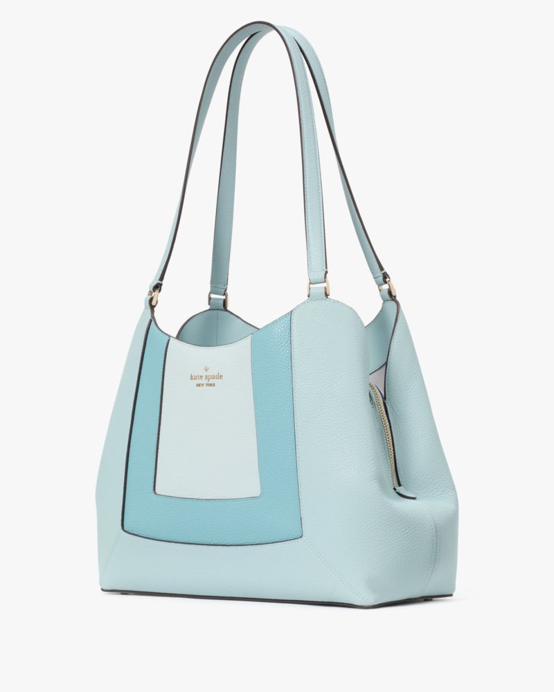 Kate Spade,レナ ピースド カラーブロック ラージ ショルダー バッグ,バッグ,ブルーマルチ