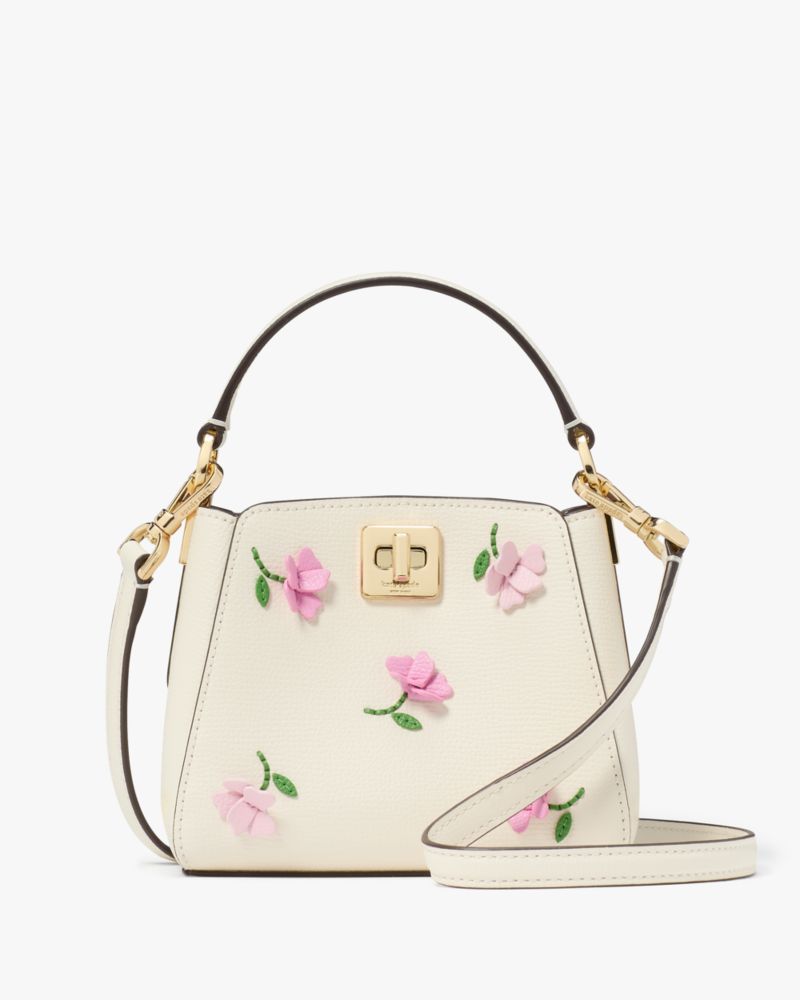 Kate Spade,Phoebe Floral Applique Mini Top Handle Crossbody,