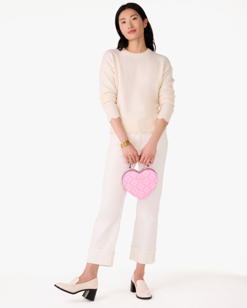 Kate Spade,Love Shack Spade Flower Heart Crossbody,