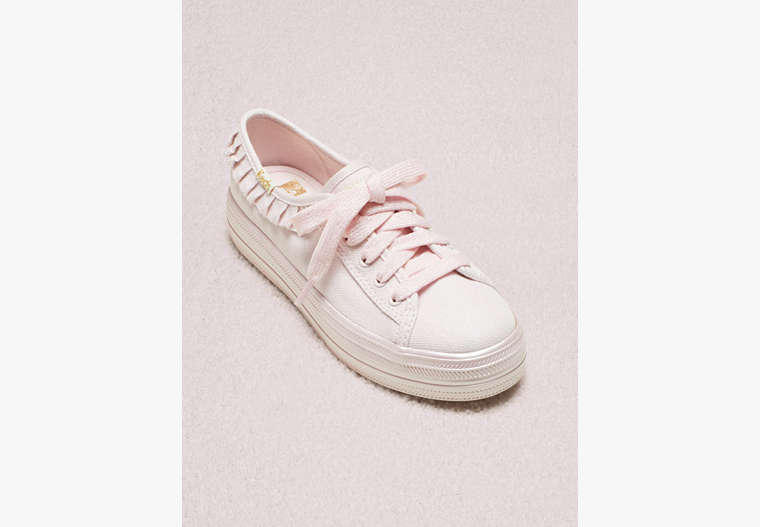 Kate Spade,keds x kate spade new york ruffle youth sneakers,sneakers,Pomegranate image number 0