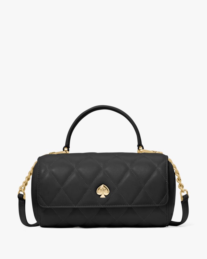 Kate Spade,Heart Barrel Quilted Crossbody,