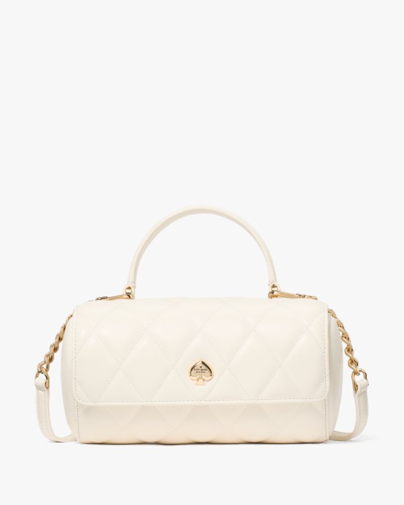 Kate Spade,Heart Barrel Quilted Crossbody,