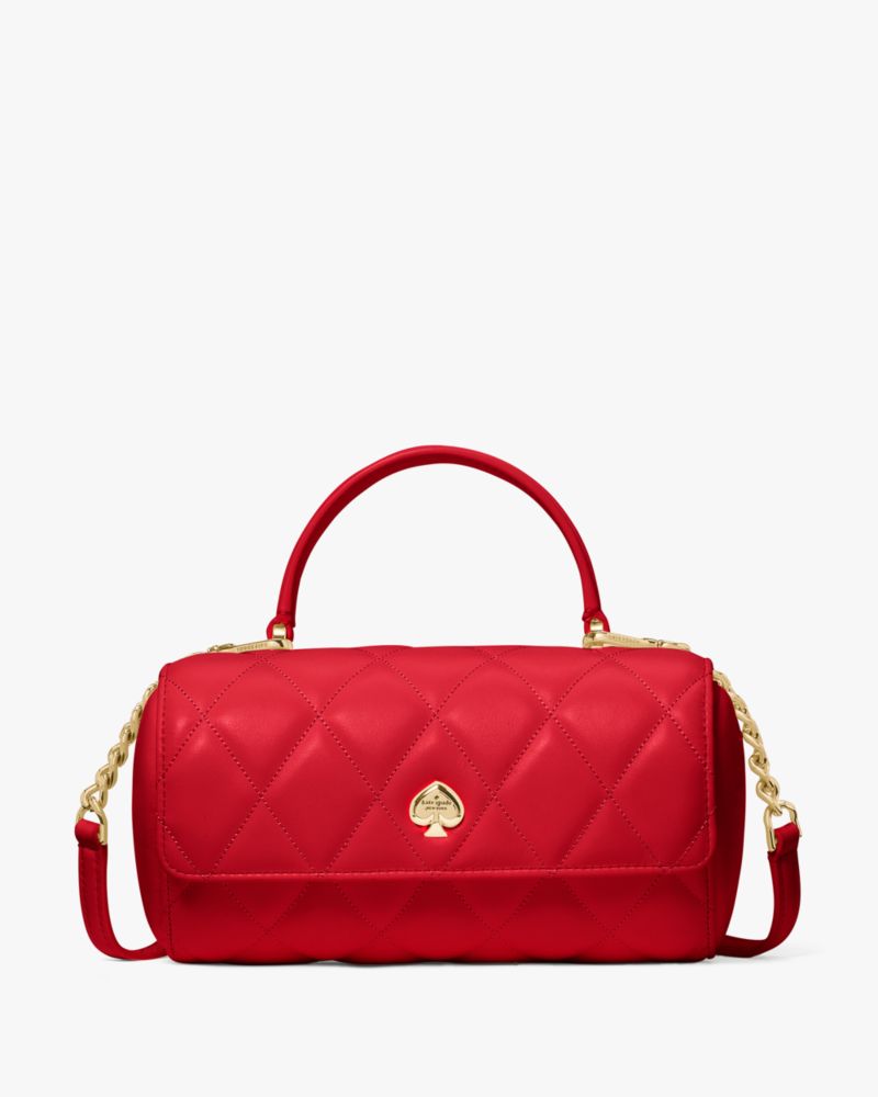 Kate Spade,Heart Barrel Quilted Crossbody,