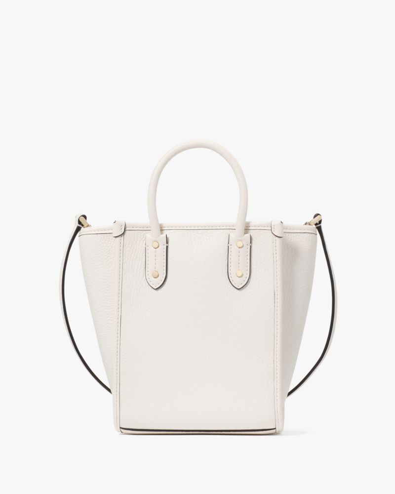 Kate Spade,Hello Kitty X Ksny Ella Mini Tote,Leather,Crossbody,Color Block,Logo,Metal,Casual,White