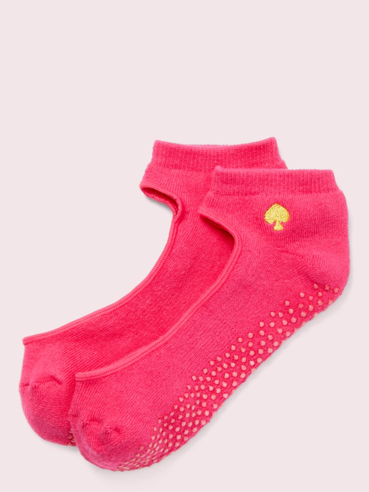 Kate Spade - Black Barre Socks No Show Gripper Bottom - One Size