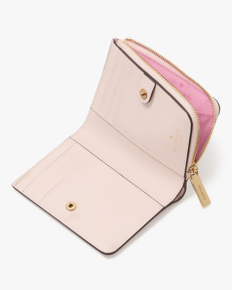 Kate Spade,マディソン ハート スタッズ スモール L-ジップ ウォレット ボックス セット,財布小物,パウダードシュガー