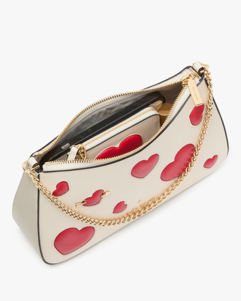 Kate Spade,Madison Puffy Heart Convertible Crossbody,Cream