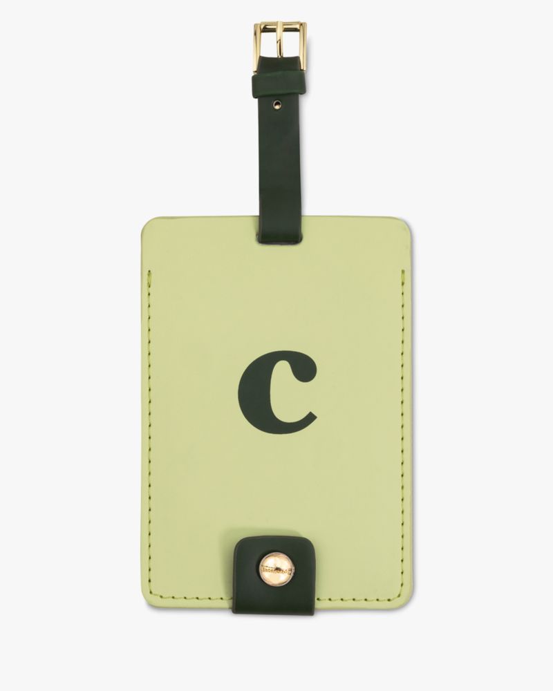 Kate Spade,Just Mine Initial Collection Luggage Tag C,