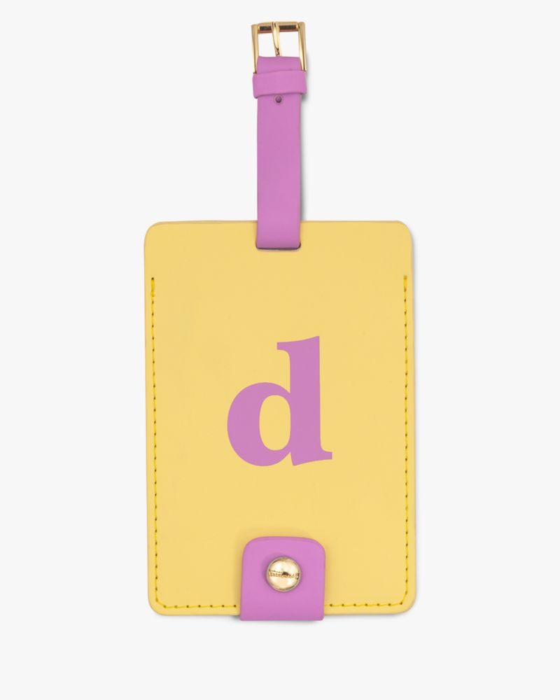 Kate Spade,Just Mine Initial Collection Luggage Tag D,