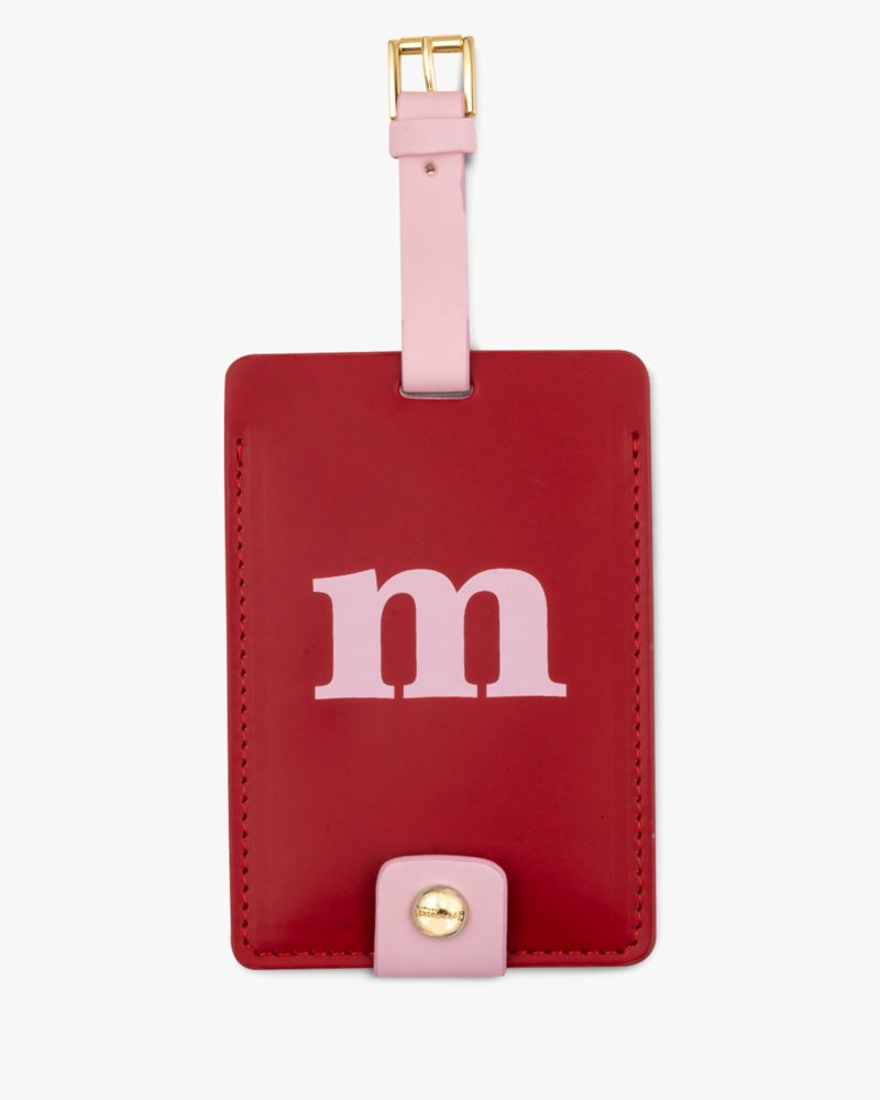 Kate Spade,Just Mine Initial Collection Luggage Tag M,