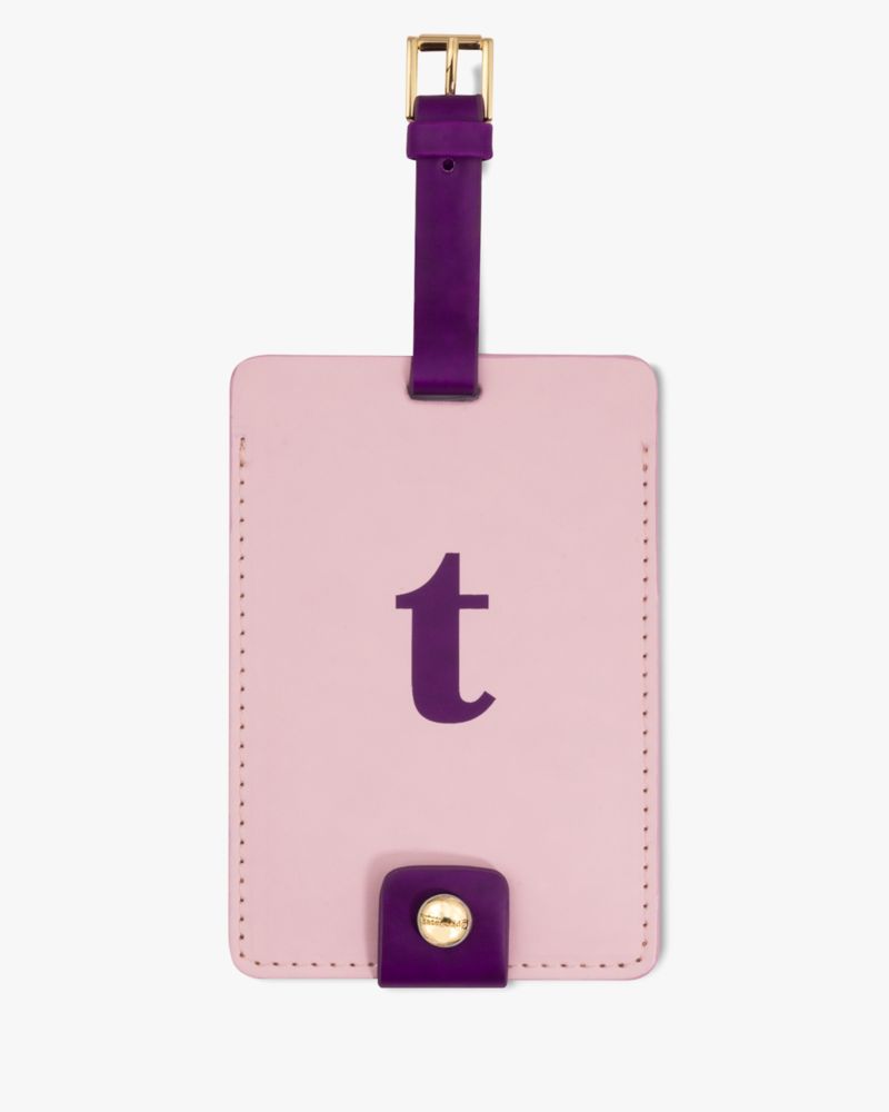 Kate Spade,Just Mine Initial Collection Luggage Tag T,