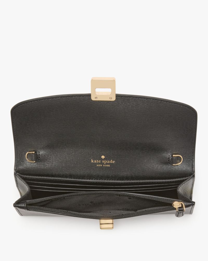 Kate Spade,フィービー ターンロックウォレット オン ア チェーン,財布小物,ブラック