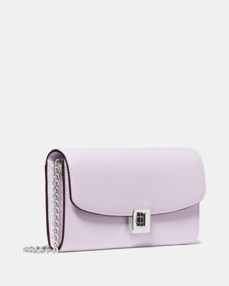 Kate Spade,Phoebe Turnlock Mini Crossbody,Leather,Crossbody,Logo,Day Party,Lavender