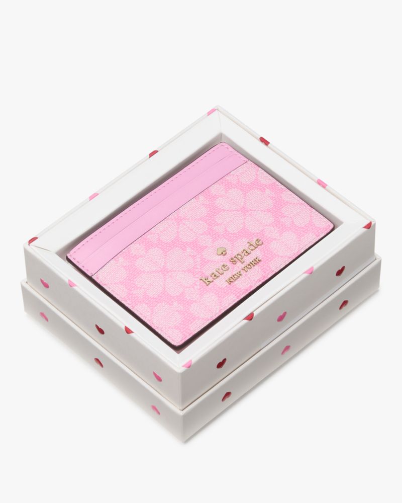 Kate Spade,Boxed Spade Flower Small Slim Card Holder,