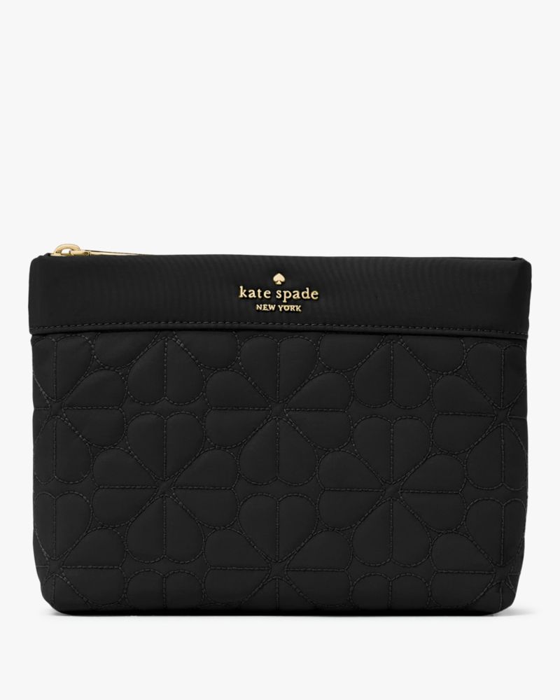 Kate Spade,スペード フラワー コスメティック ポーチ,財布小物,ブラック