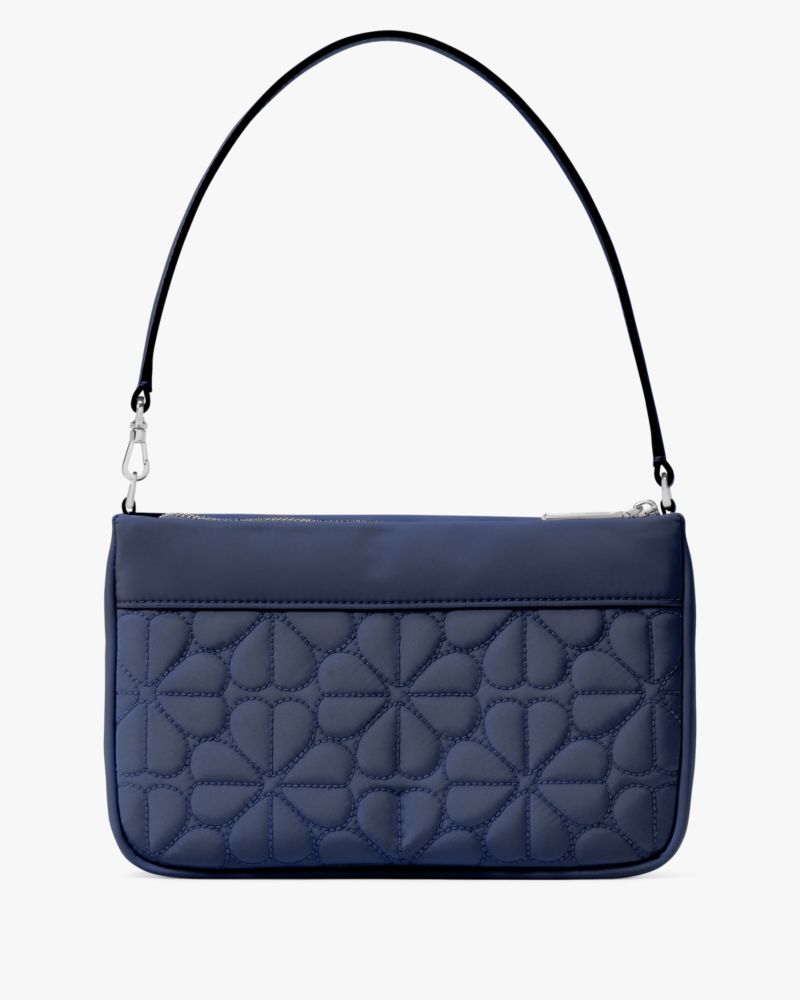 Kate Spade,Spade Flower Quilted Fabric Convertible Wristlet,Lining Recycled Polyester,Wristlet,Pouch,Casual,Navy
