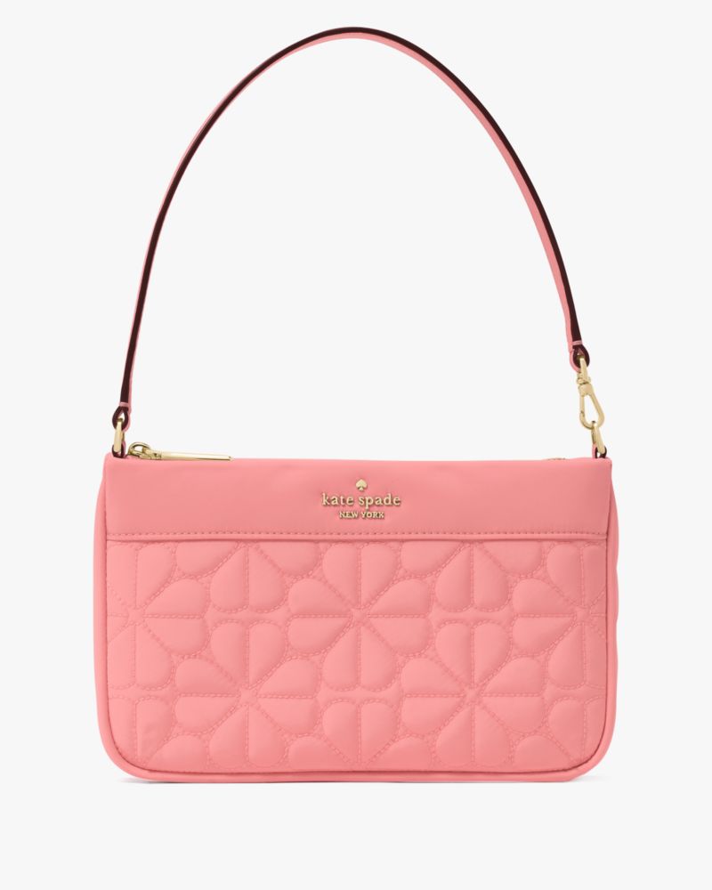 Kate Spade,Spade Flower Quilted Fabric Convertible Wristlet,Lining Recycled Polyester,Wristlet,Pouch,Casual,