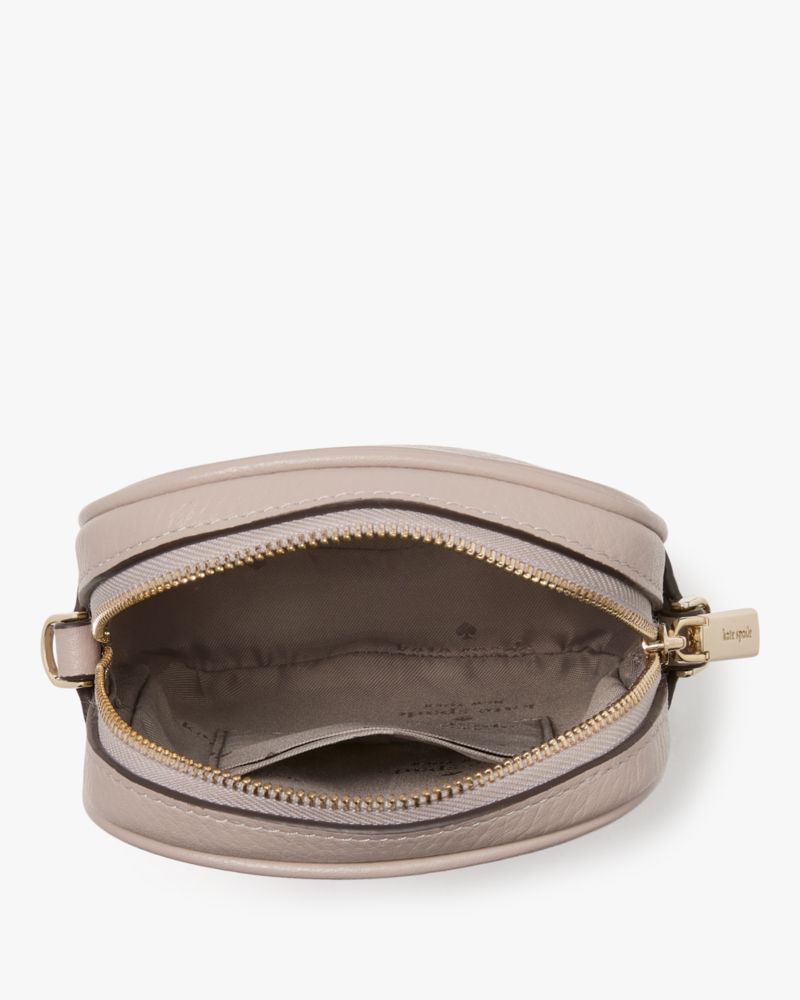 Kate Spade,Emma Phone Crossbody,Leather,Crossbody,Coin,Logo,Metal,Casual,Beige