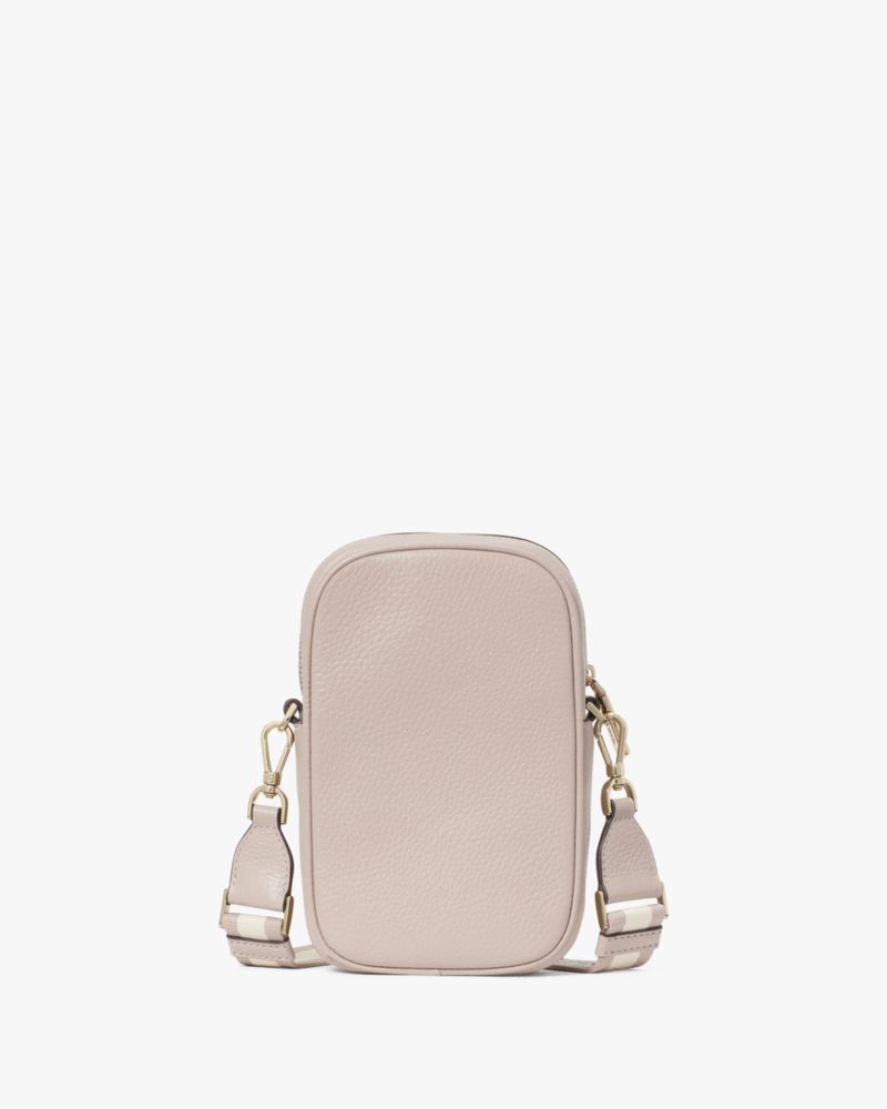 Kate Spade,Emma Phone Crossbody,Leather,Crossbody,Coin,Logo,Metal,Casual,Beige