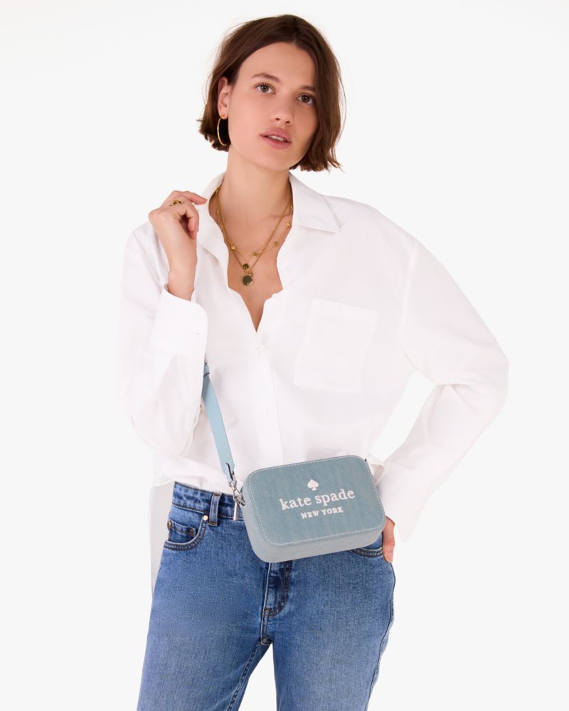 Kate Spade,Oh Snap Denim Camera Bag,