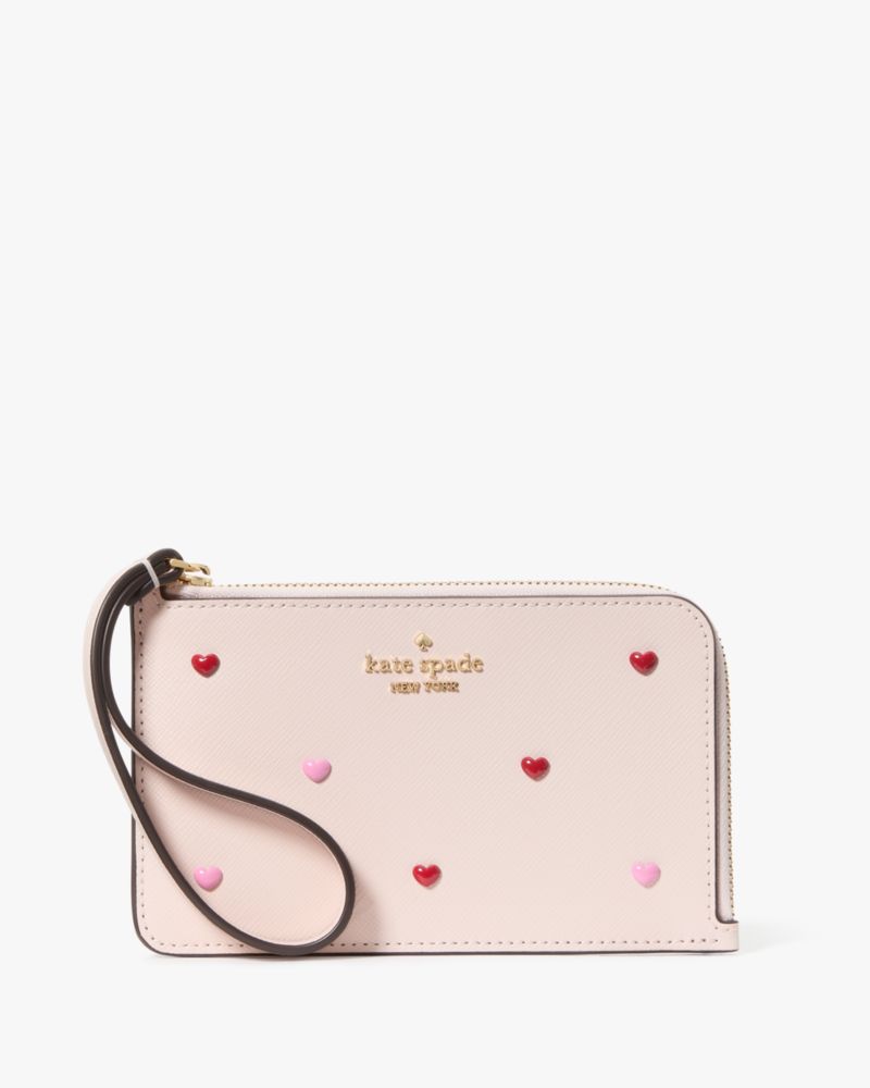 Kate Spade,ルーシー ハート ピアス スモール L-ジップ リスレット,パウダードシュガー