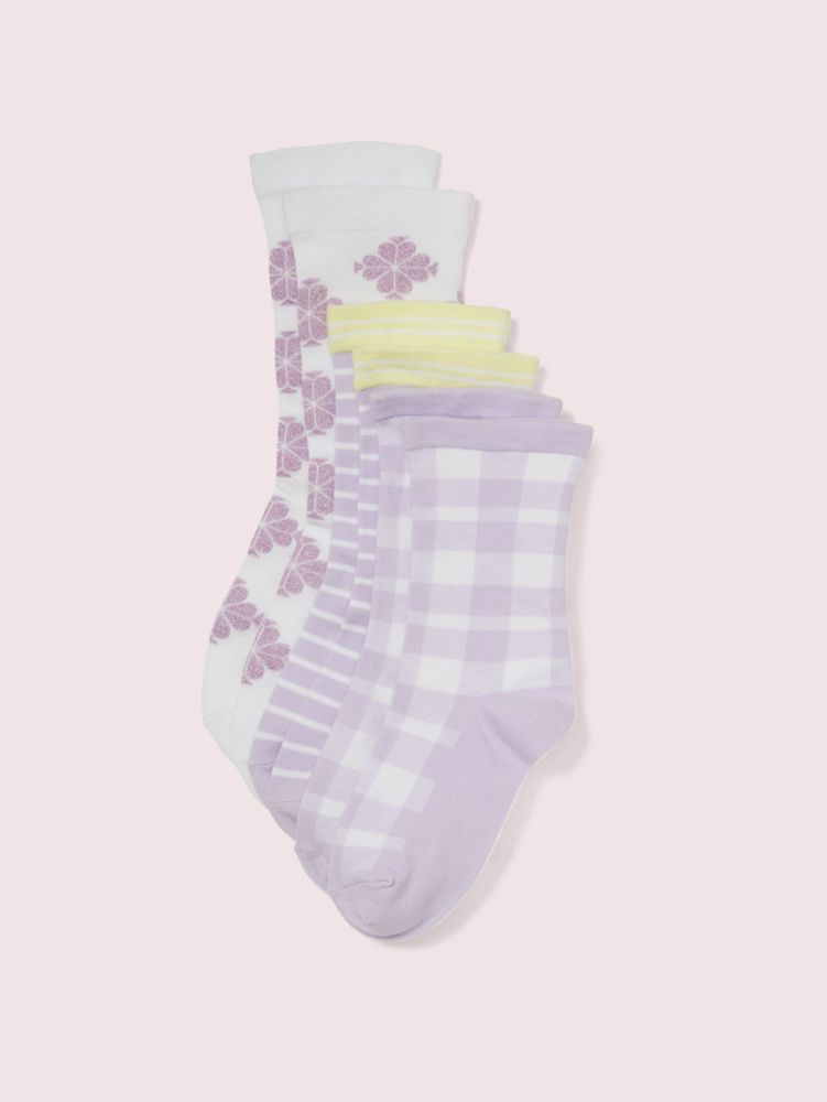 Kate Spade,Spade Flower Crew Sock Set,