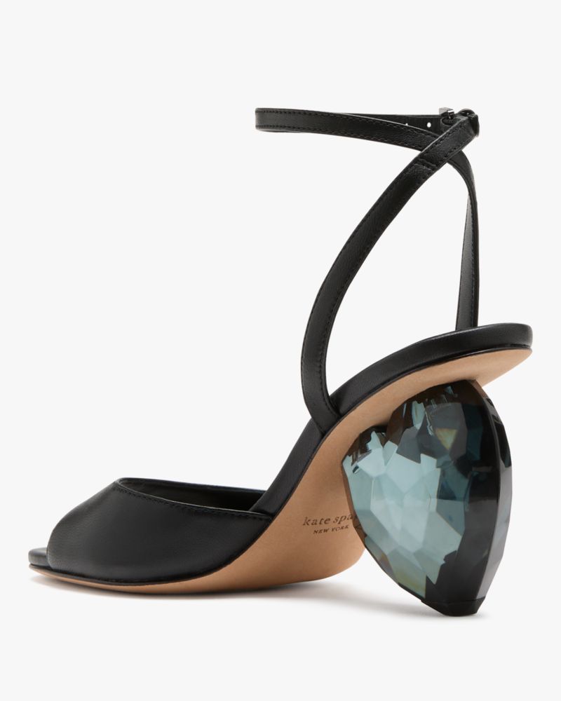 Kate Spade,Heart Heel Sandals,Nappa Leather,Sandals,Embellished,Cushioned,Cocktail,